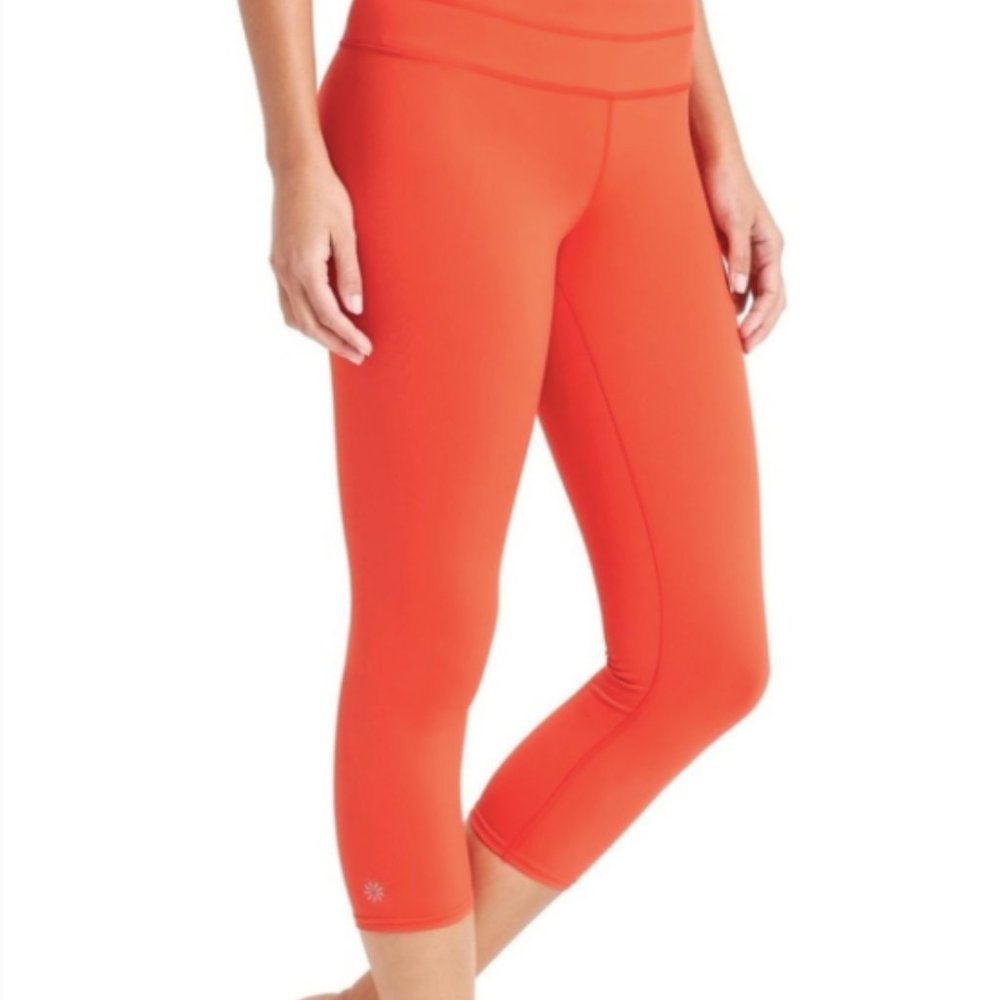 Athleta Sonar Capri Cropped Orange
